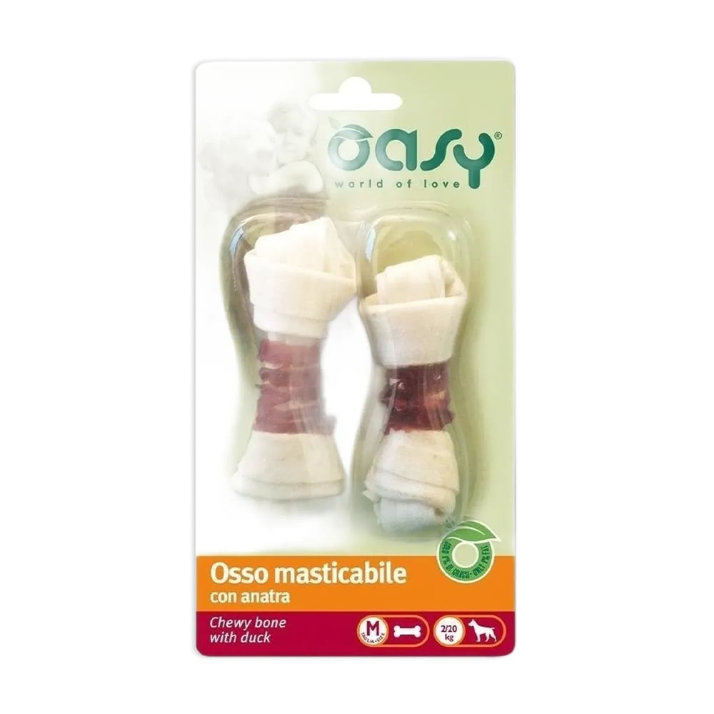 Уцінка! Ласощі для собак Oasy Chewy Bone M з качкою, 54 г
